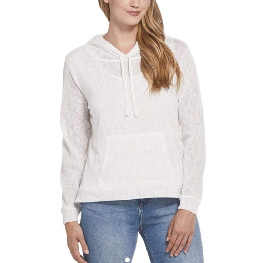 Weatherproof Vintage Women's White Hoodie Top Size M